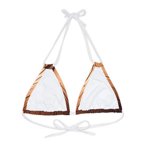 Coconuts Strappy Triangle Bikini Top AOP Etsy