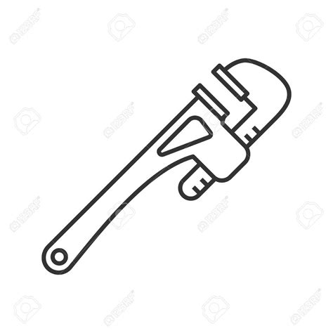 Pipe Wrench Drawing At Getdrawings Free Download