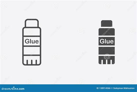 Glue Stick Filled And Outline Vector Icon Sign Symbol Stock Vector