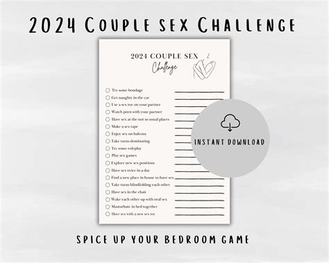 2024 Couples Sex Challenge Printable Kinky Sex Challenge For Couples To