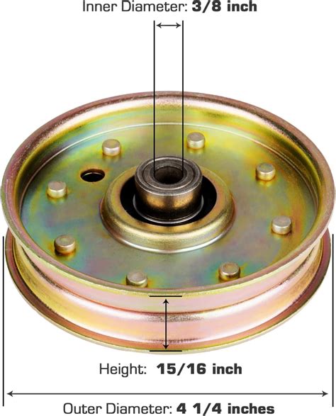 ILONPA Flat Idler Pulley For Cub Cadet 01004081 1004081 756 1229 MTD