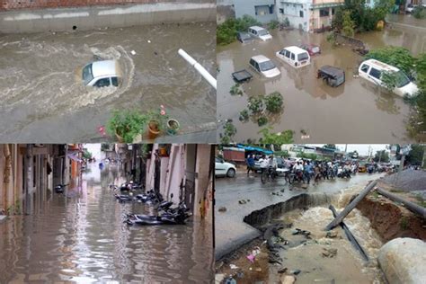 Heavy Downpour Disrupts Life In Hyderabad Army Help Sought For Rescue