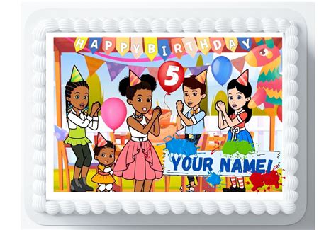 A 14 Gracies Corner Theme Kids Birthday Edible Cake Topper