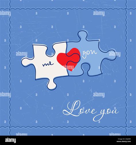 Two Puzzle Pieces Love