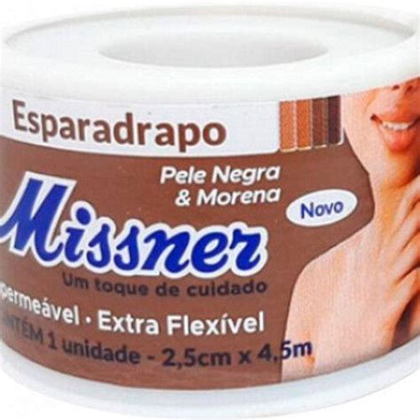 Esparadrapo Cor Da Pele - Esparadrapo Microporoso 2,5cm x 4,5m Pele Negra e Morena - MISSNER ...