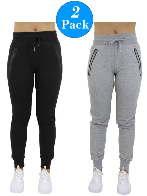 Women S Slim Fit Joggers With Tech Zipper Pockets Pack Walmart