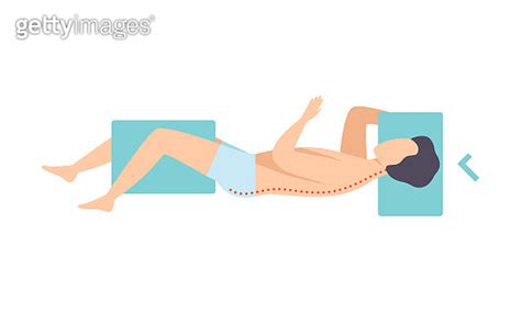 man lying   side view   correct sleeping posture