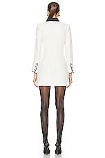 Self Portrait Boucle Pussy Bow Mini Dress In Cream FWRD