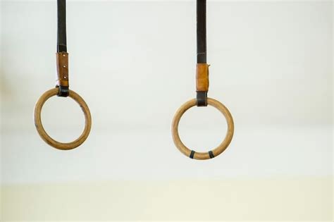 Premium Photo | Close-up of gymnastic rings against wall