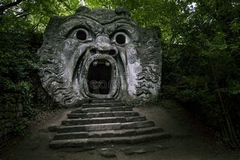 Famous Monster Park in the Municipality of Bomarzo in Italy Stock Image ...