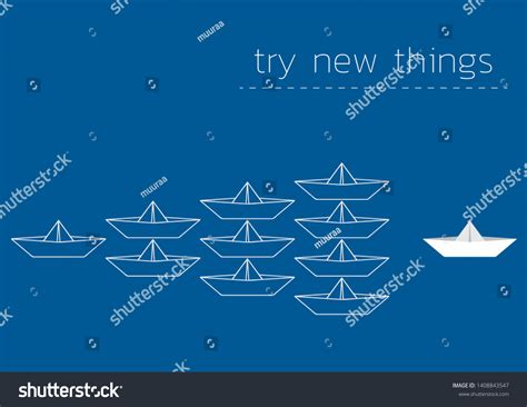 Try New Things Concept Illustration Folded Stock Vector Royalty Free