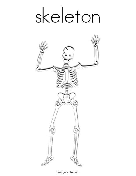 Axial Skeleton Coloring Page Coloring Pages