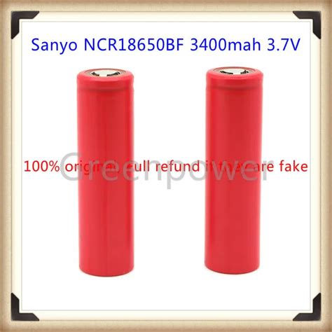 For Sanyo NCR18650BF 18650 3400 3 7V Rechargeable Li Ion Battery With