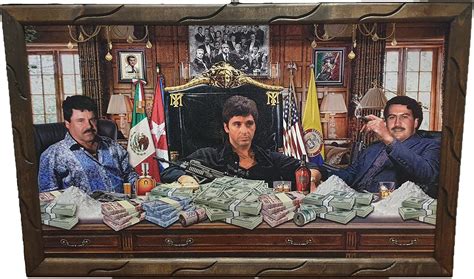 Buy Arimex Scarface Al Pacino El Chapo And Pablo Escobar Wooden Picture