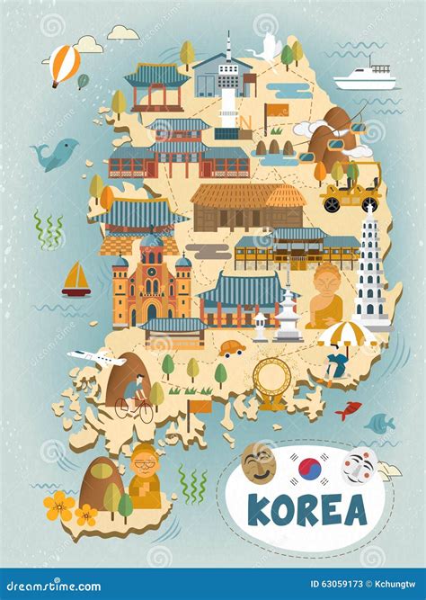 South Korea Attractions Map