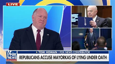 Tom Homan Mayorkas Continues To Lie To The American People Fox News Video