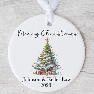 30 Personalized Business Christmas Ornament, Company Gift Ornaments ...