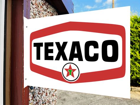 Texaco Double Sided Metal Flange Sign Auto Junk Uk Ltd