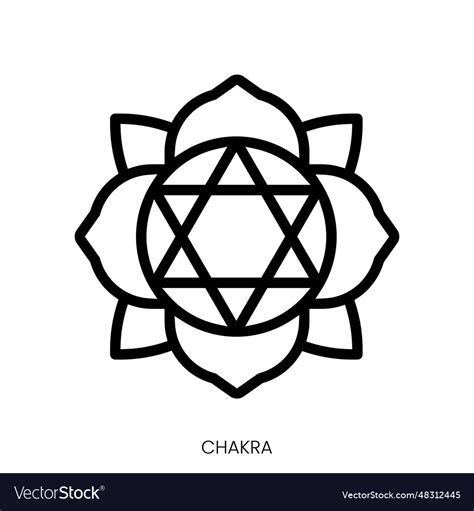 Chakra icon line art style design isolated Vector Image