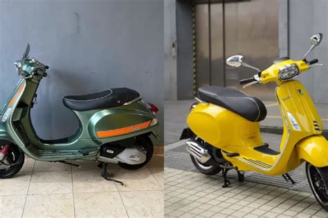 Inilah Perbedaan Antara Vespa Sprint Kuning Dengan Vespa S Hijau Tahun