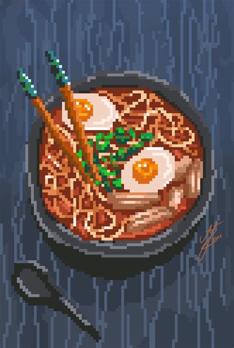 Made A Pixelart Ramen R Pixelart