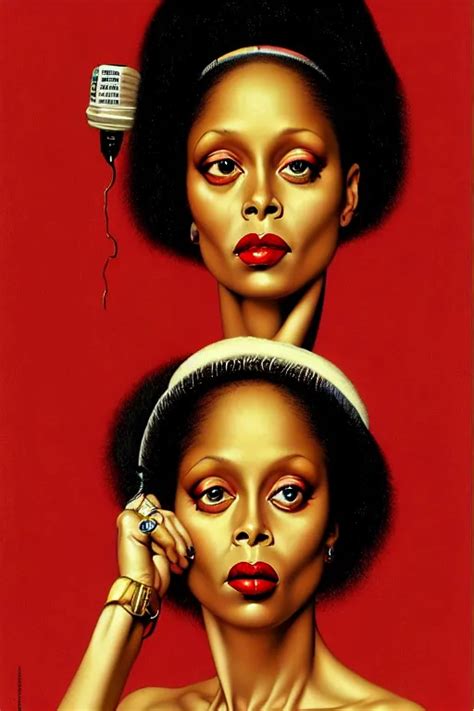 Erykah Badu Portrait By Gil Elvgren And Norman Stable Diffusion Openart