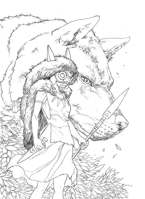 Moro Na Princesa Mononoke Para Colorir Desenhos Para Colorir Porn Sex