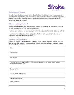 Fillable Online Gdpr Data Subject Access Requests How To Respond Gdpr