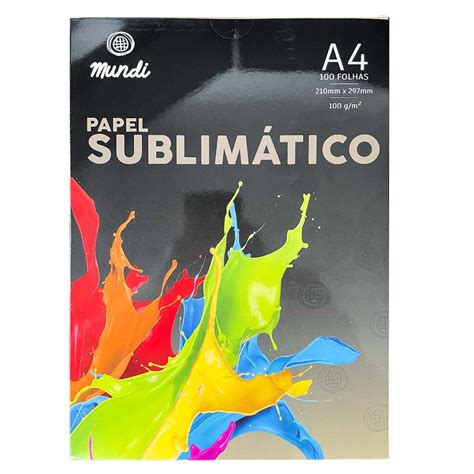 Papel Sublimático Mundi Globinho 100gm² A4 210x297mm Pacote C