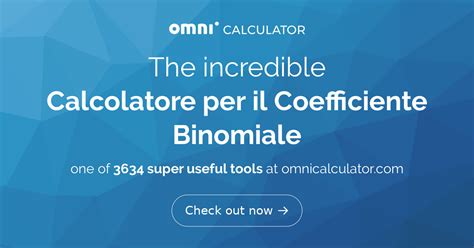Calcolatore Per Il Coefficiente Binomiale