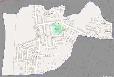 Map of Mora comunidad, Puerto Rico