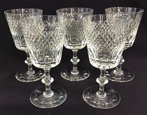 Vintage Edinburgh Crystal Water Gobletclaret Glasses