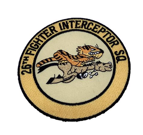 26th Fighter Interceptor Squadron Patch Plastic Backing Squadron