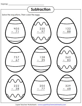 Easter Math Worksheets