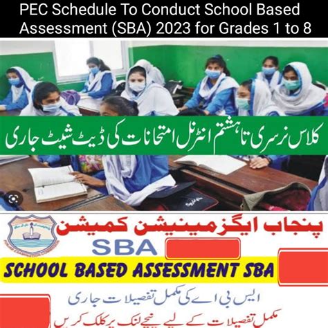 Pec Schedule To Conduct School Based Assessment Sba 2023 For Grades 1