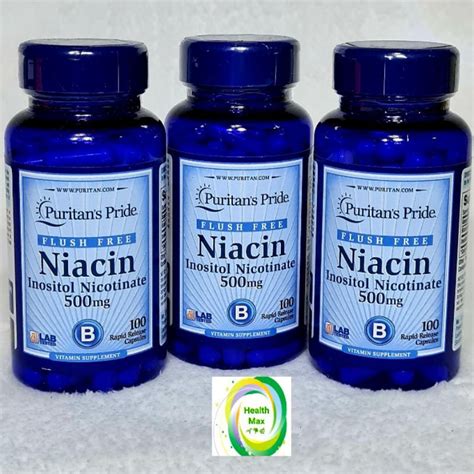 Puritan S Pride Niacin Flush Free Mg Capsules Shopee Philippines