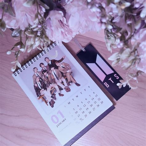 Jual Kalender Meja BTS 02 Kpop 2024 2025 Aesthetic Premium Quality