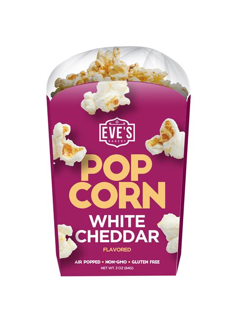 Flavored Popcorn White Cheddar Eves Bakery