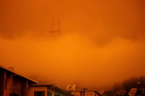 Photos Show Eerie Orange Sky Over Californias Bay Area As Devastating