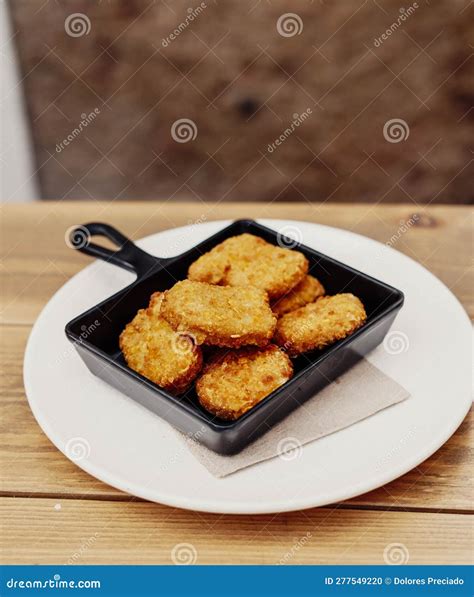 Portion Of Chicken Nuggets Ideal For Snacking Before Eating Stock Photo