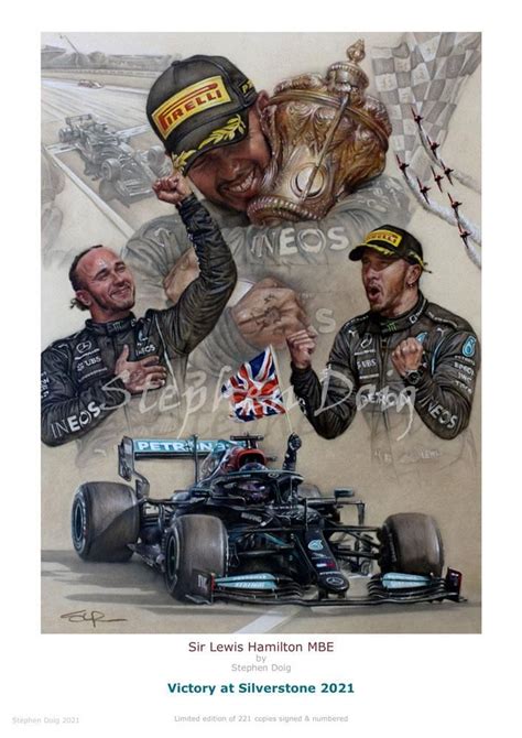 Sir Lewis Hamilton Mbe Silverstone Ltd Edition Giclee Print By