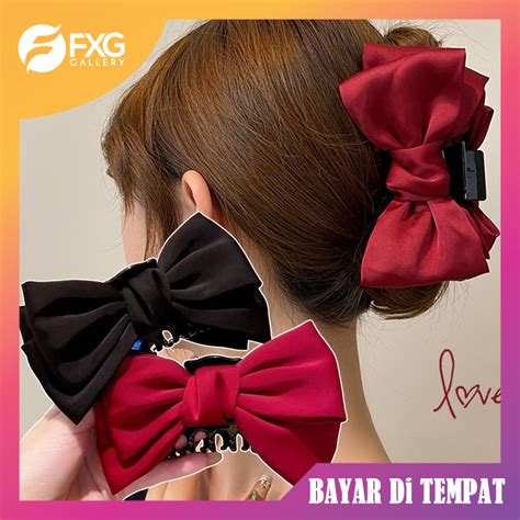 Jual Fxg Jepit Rambut Pita Besar Lucu Jepitan Wanita Cantik Fashion