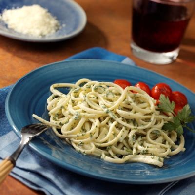 Linguine with Creamy Pesto | Ready Set Eat