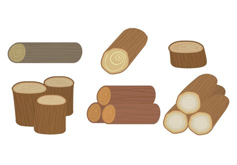 Wood Logs Vector 103220 Vector Art At Vecteezy