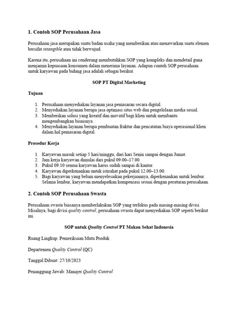contoh sop