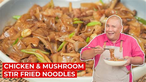 CHICKEN MUSHROOM STIR FRIED NOODLES RECIPE SIMPOL CHEF TATUNG