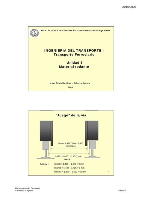 PDF INGENIERIA DEL TRANSPORTE I Transporte Materias Fi Uba Ar 6807