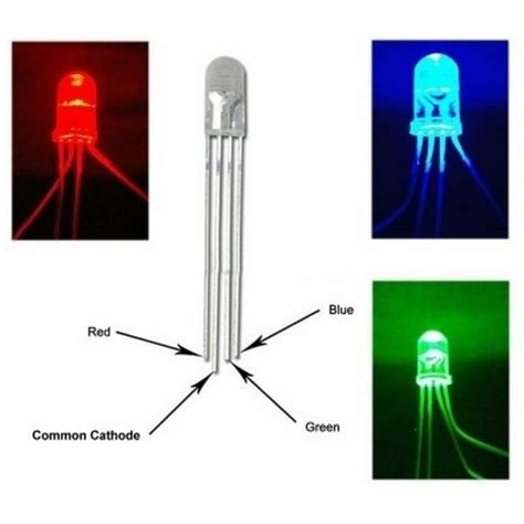 Rgb Led 5mm Diffuse Common Cathode Rgbled5mmdif