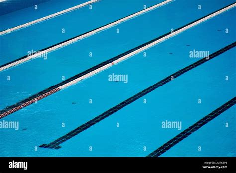 Lanes Of A Competition Swimming Pool Stock Photo Alamy