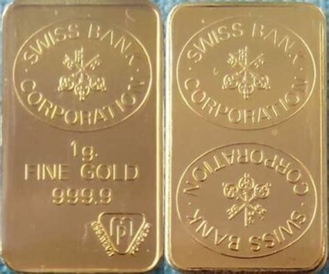 1 Gram Gold Swiss Bank Corporation Switzerland 1848 Date Numista